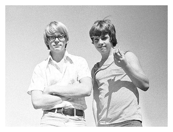 Me and my brother Nile holding a rocket Photo of me and my brother Nile